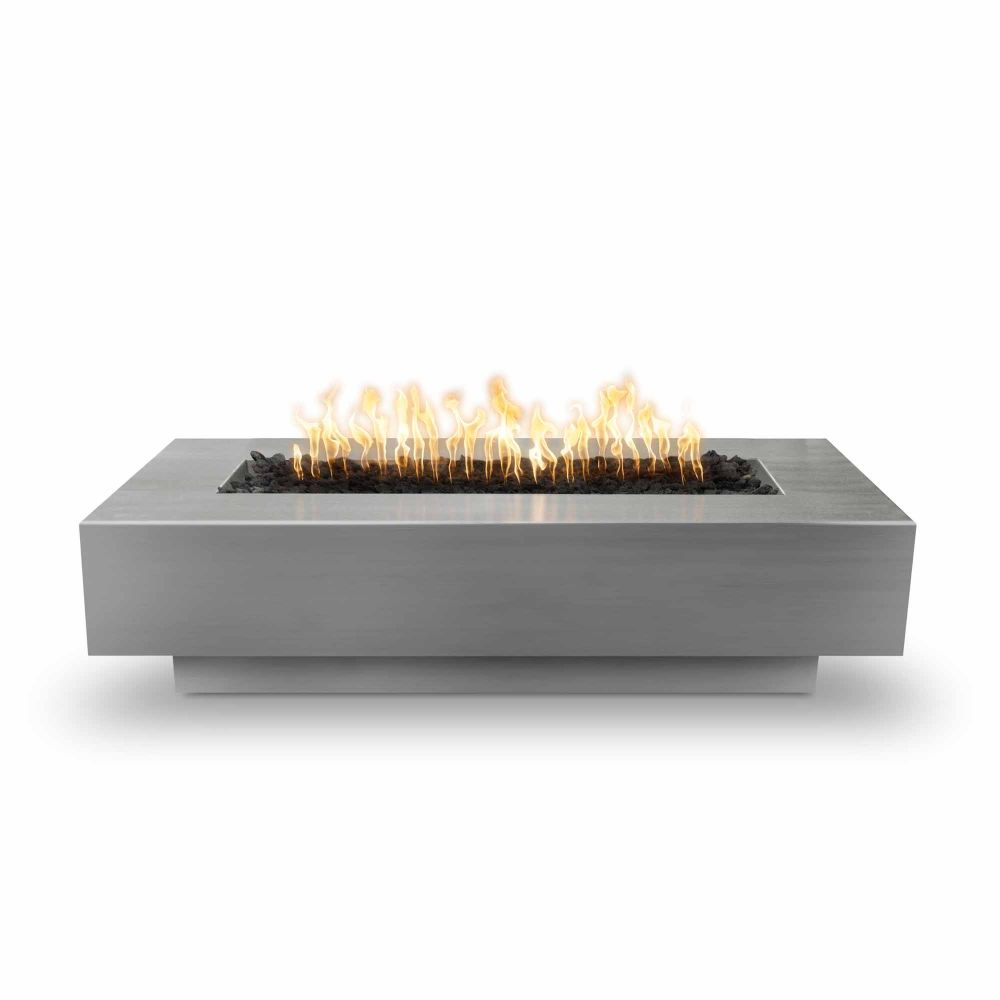 The Outdoors Plus OPT-CORSS72E12V-LP Coronado 72" Fire Pit - Stainless Steel - 12V Electronic Ignition - Liquid Propane